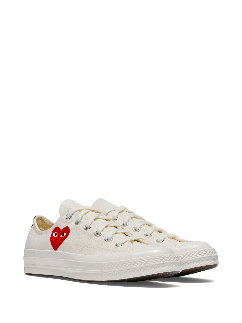 chuck 70 small heart low sneakers white in fabric - COMME